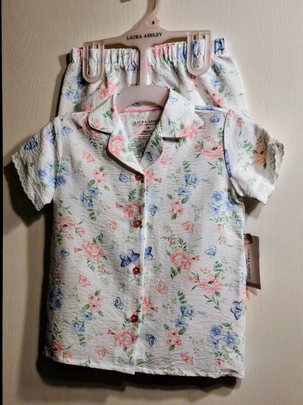 Laura Ashley Floral Little Girl's 2-Piece Pajama Set Sizes 5/6/8/10